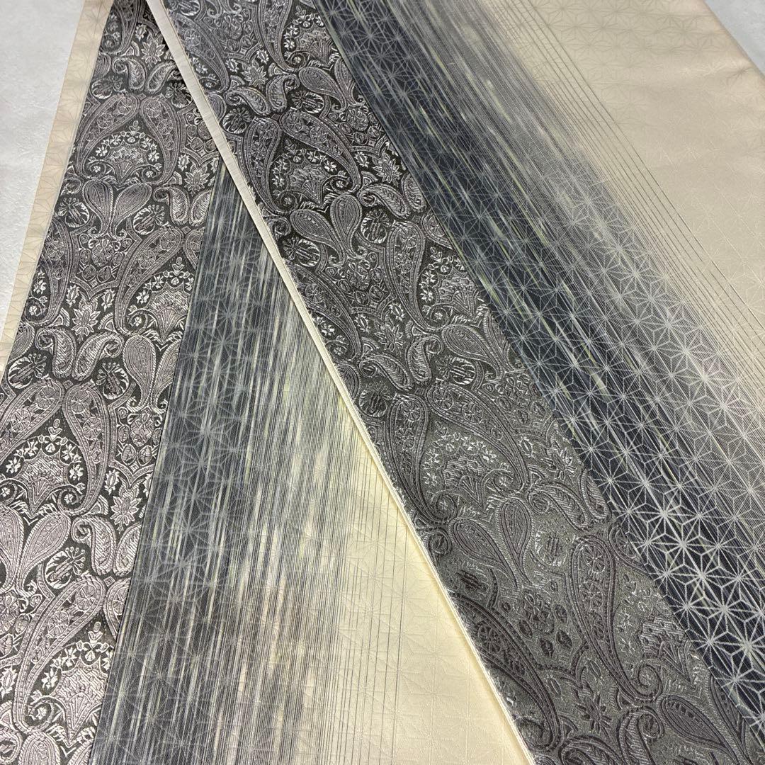 袋帯　ペイズリーと麻の葉　460