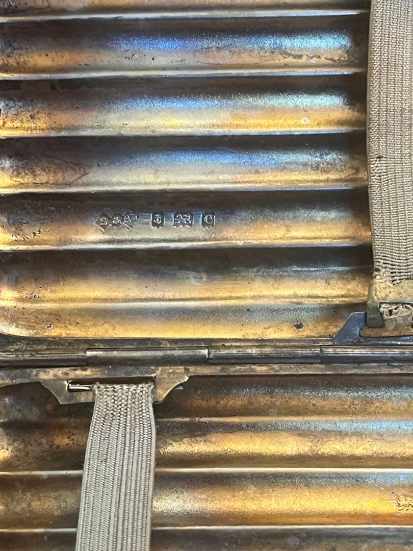 フランスアンティーク　装飾入り　銀無垢シガレットケース