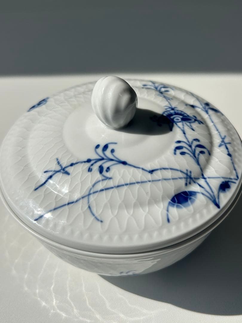 ロイヤルコペンハーゲン ブルーパルメッテ ボウル 174 / フタ 173 ペア