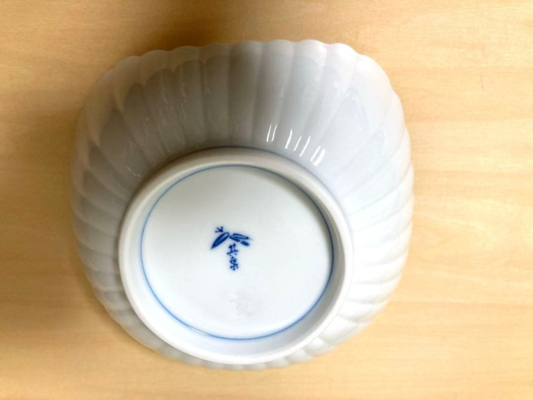 有田焼　白磁　菊割り　角小鉢揃え　小鉢　5客組　其泉　引き出物　【賞美堂】