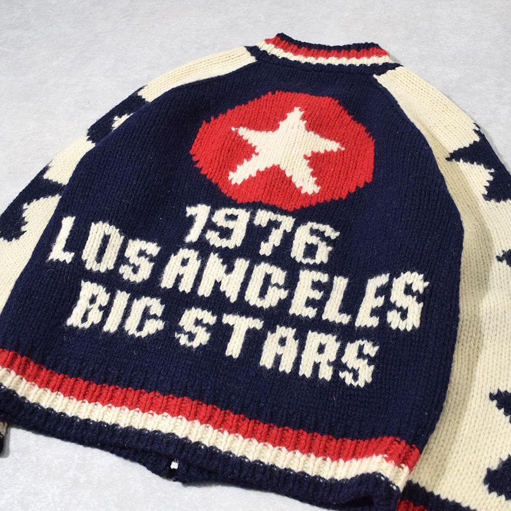 90s 00s WILLPIPS フルデコ スター カウチンニット ブルゾン