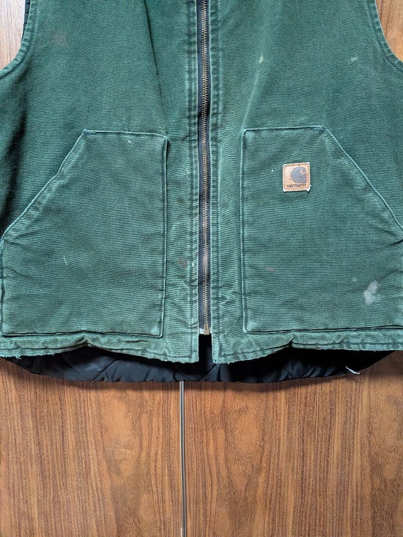 カーハート CARHARTT ダックベスト グリーン XLサイズ