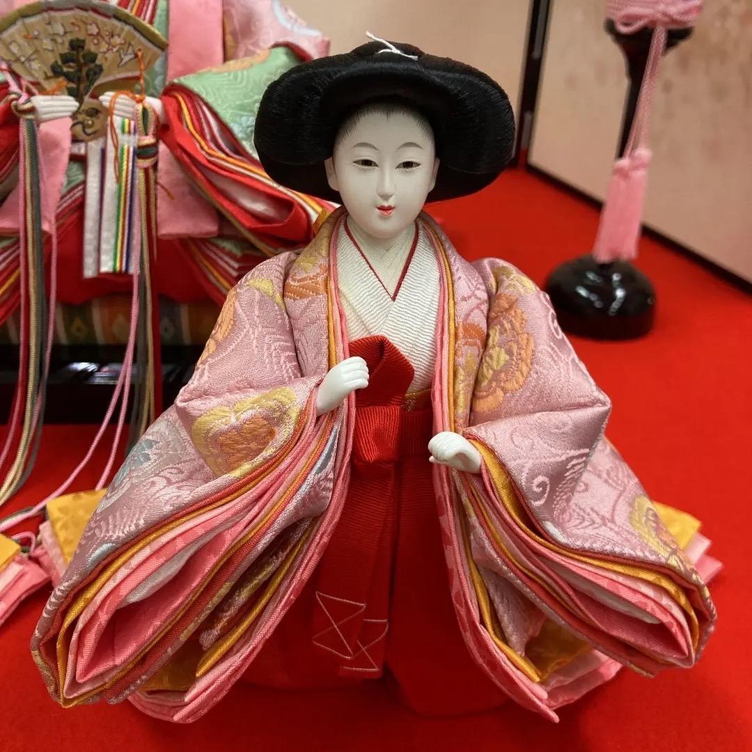 D4-2 美品　芥子サイズ　三人官女のみ　三段飾り官女のみ　ひな人形官女