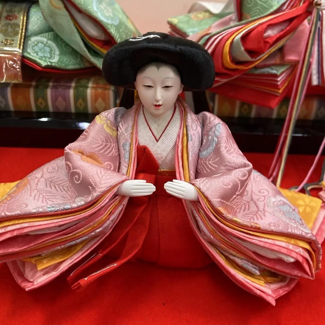 D4-2 美品　芥子サイズ　三人官女のみ　三段飾り官女のみ　ひな人形官女