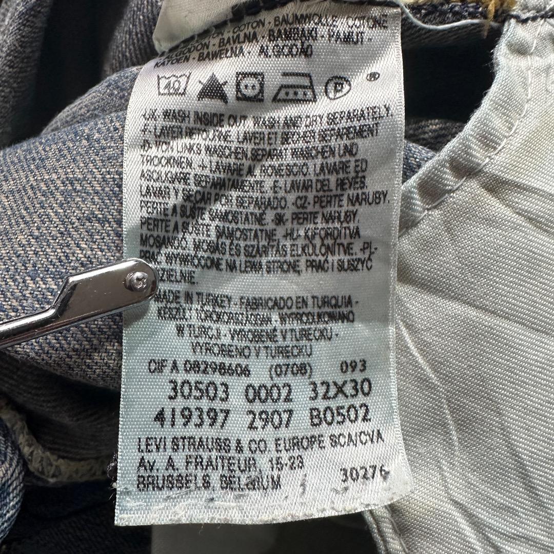 【W32 L30】00s トルコ製 europe levi's 503