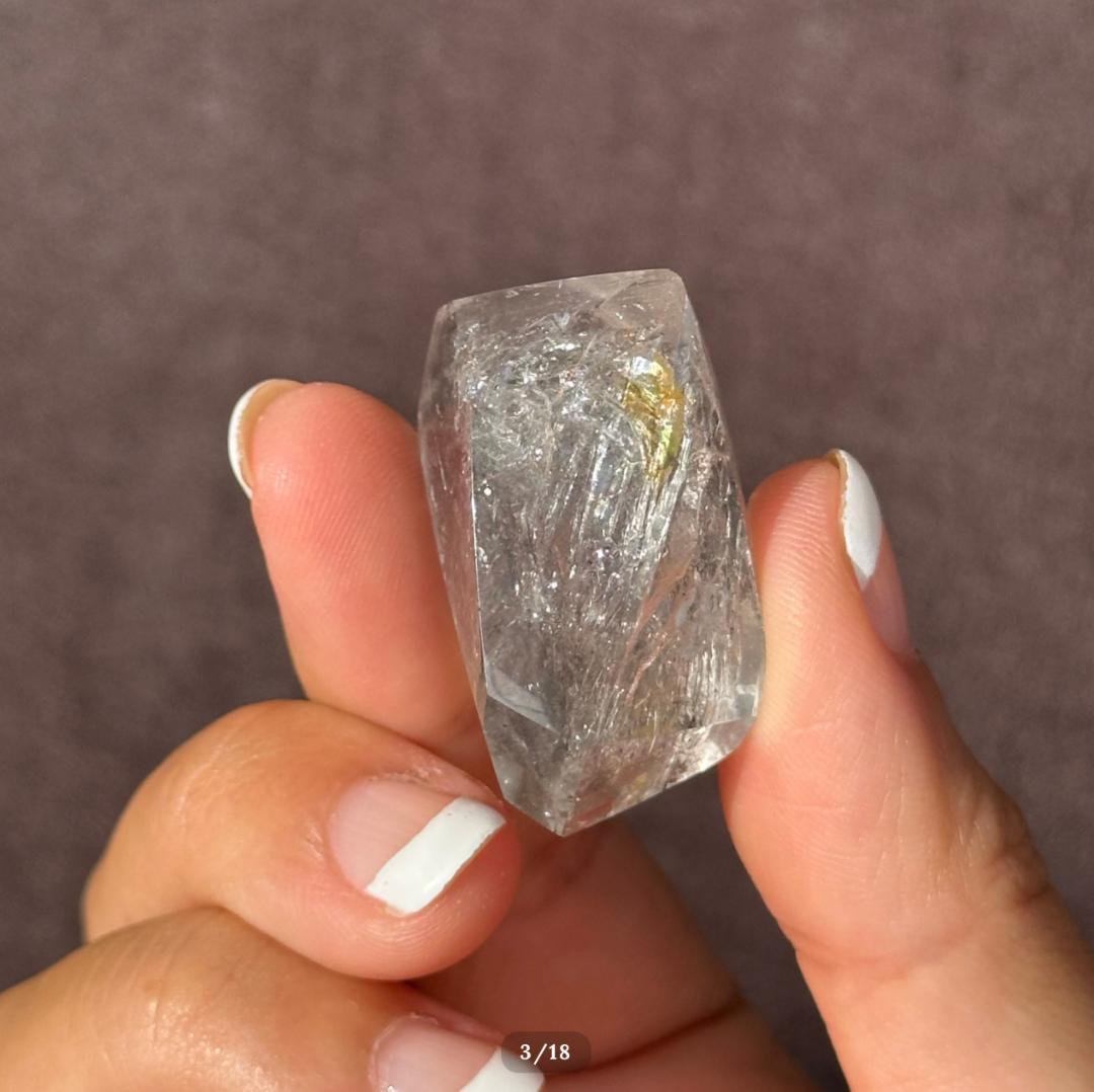 【水入り 水晶】アイリス クォーツ フリーフォーム エンハイドロ リモナイト