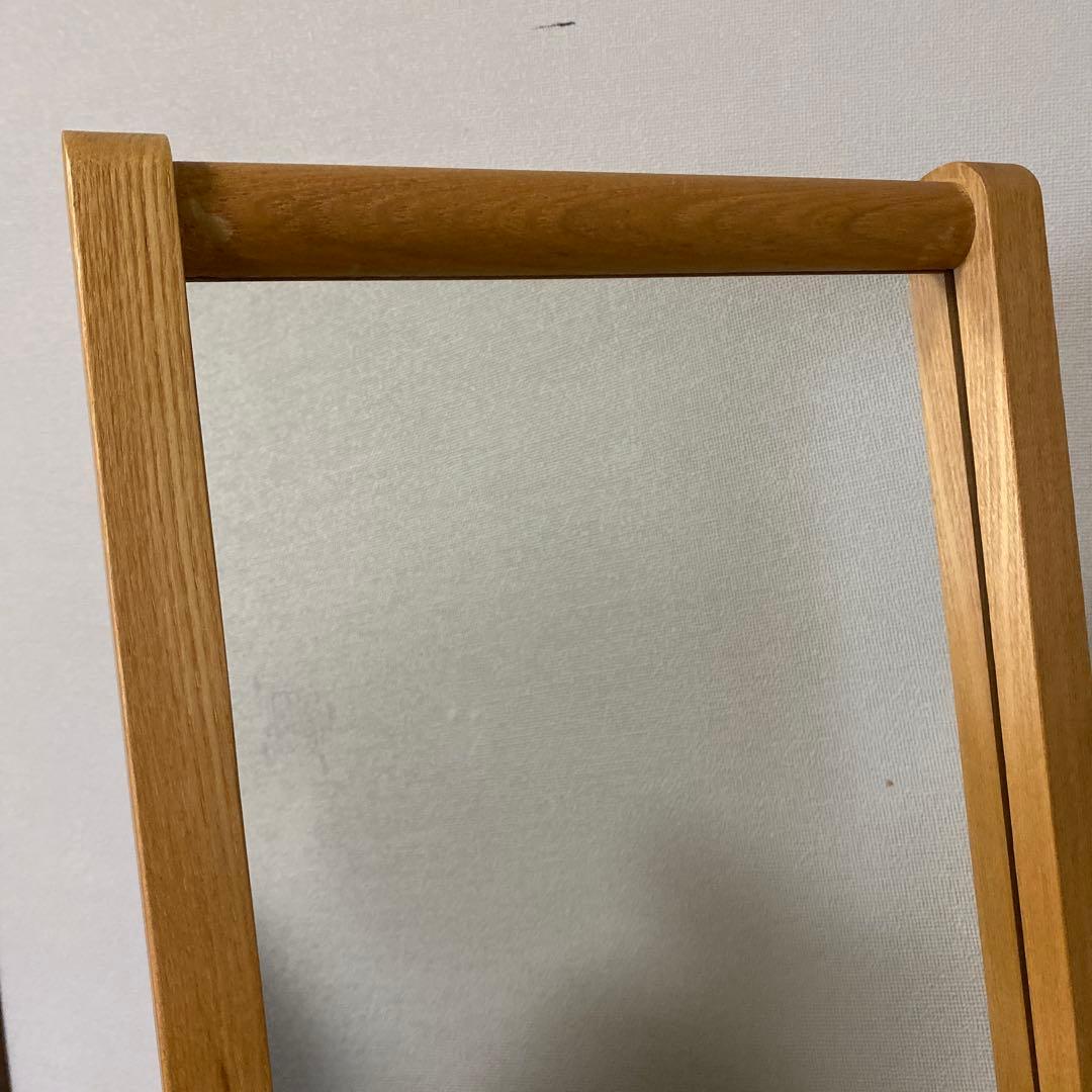 MUJI 無印良品 希少 生産終了品 廃盤品 タモ材 スタンドミラー 姿見 木製