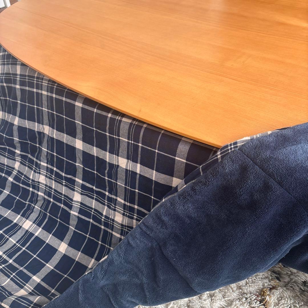 【Eriママ】無印良品　楕円こたつ ／ナチュラル