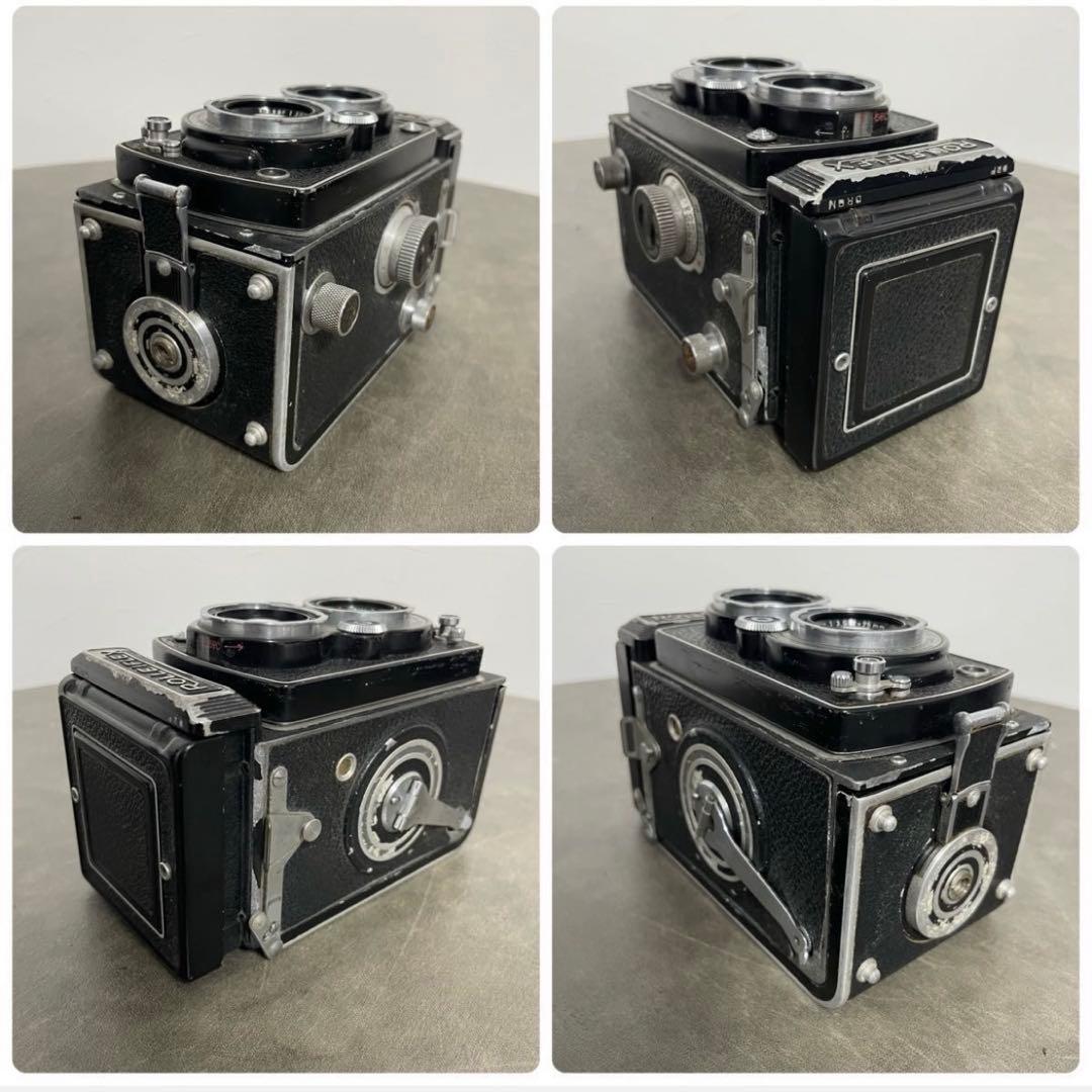 Rolleiflex 二眼レフカメラ ジャンク品 レザーケース付き パーツ取り