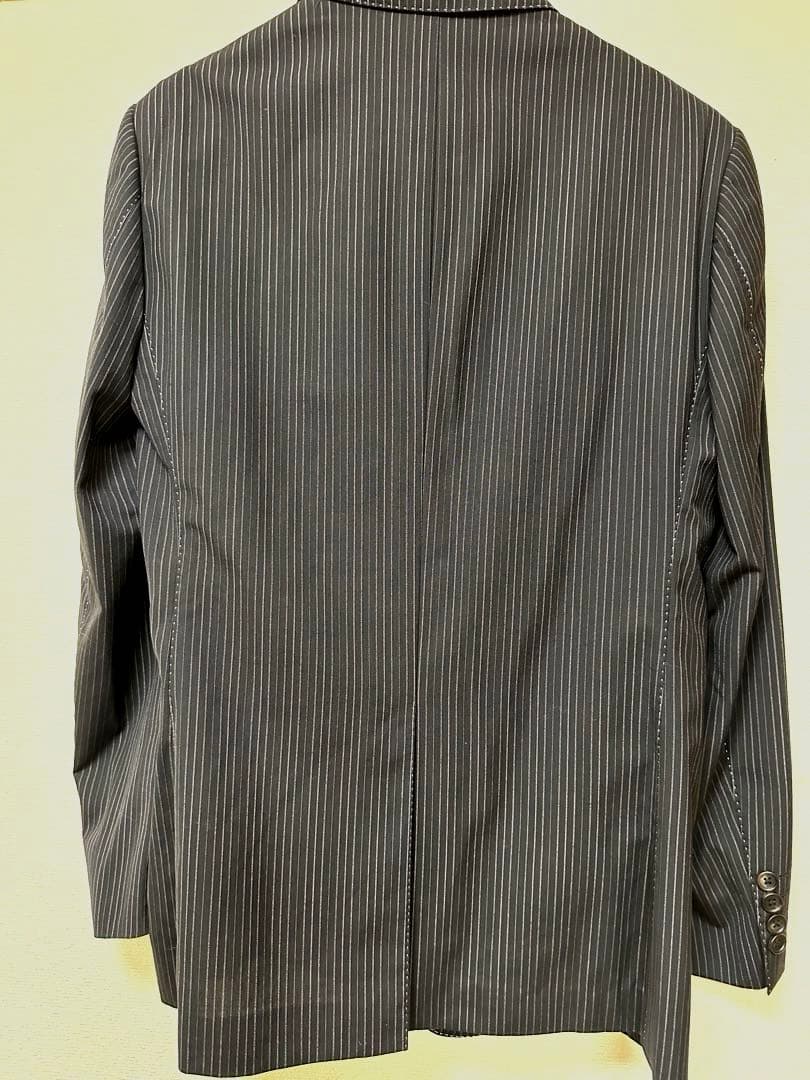 Paul Smith ポールスミス　コレクション　スーツ　黒　ストライプ　L
