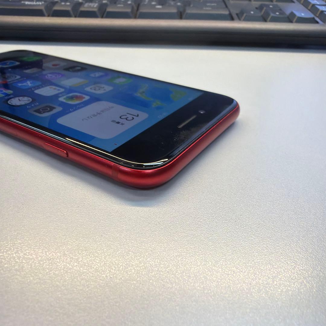 訳あり iPhone SE2 256GB レッド 100% 指紋認証不可