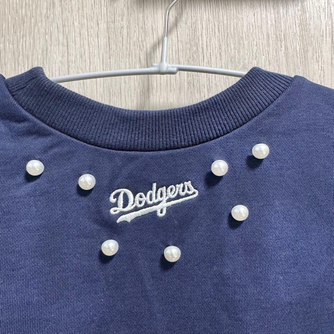 即納　CADUNE<MLB別注>パールスウェット　ネイビー