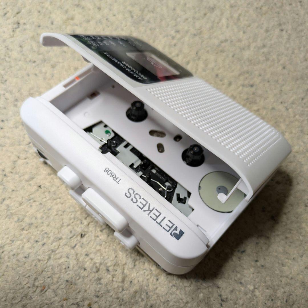 ポータブルテープレコーダー AM FM 内蔵マイク&スピーカ USB電源ok