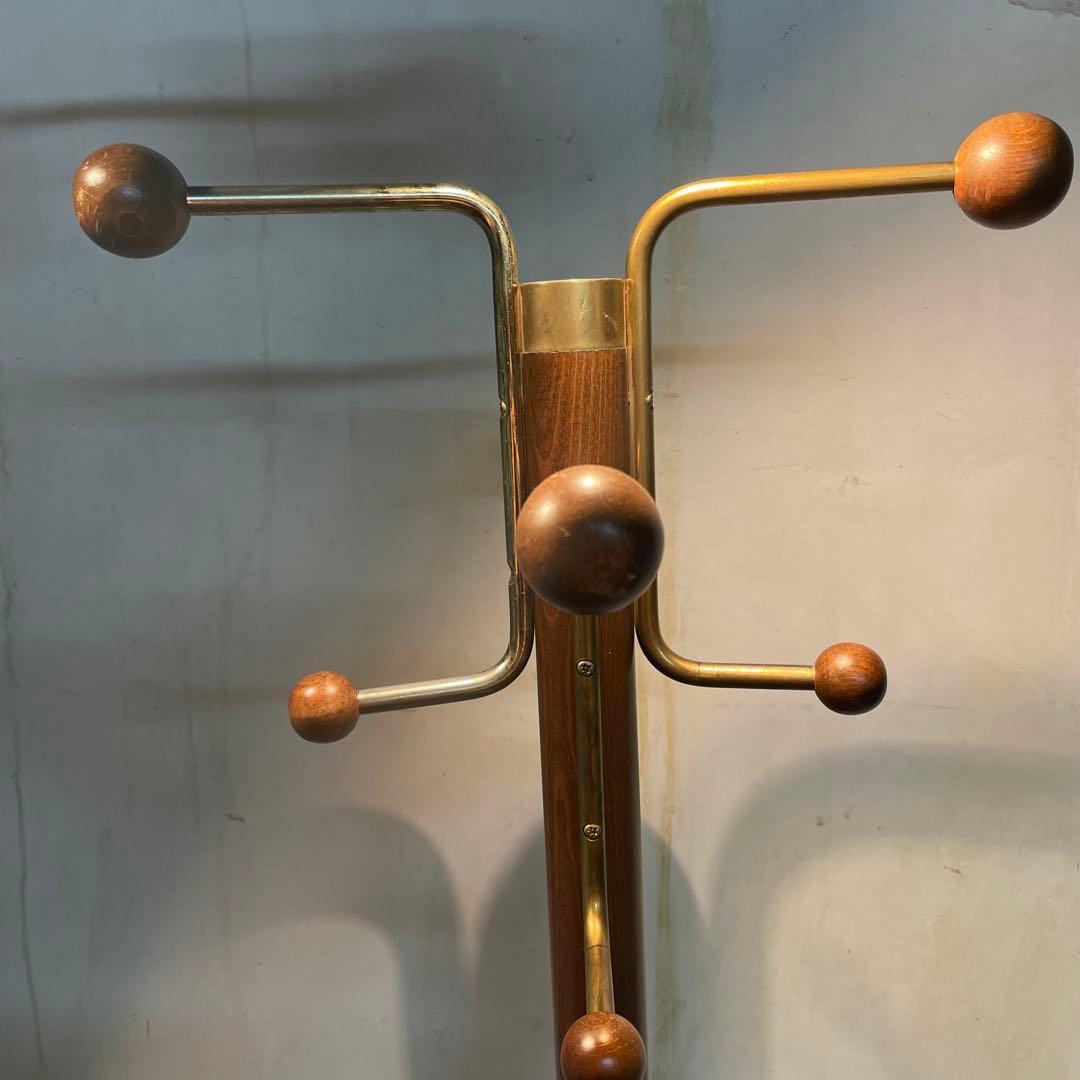 サファイア　木製　カリモク　コートハンガー　ポールハンガー　帽子ラック