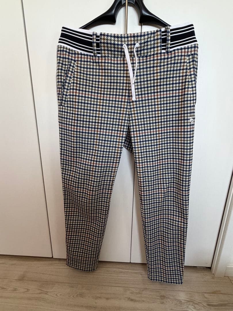 パーリーゲイツ メンズ チェック柄 ジャケット パンツ サンバイザー セット 6