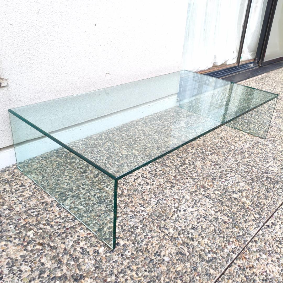 希少 Ligne roset リーンロゼ 伸長式 センターテーブル ガラス