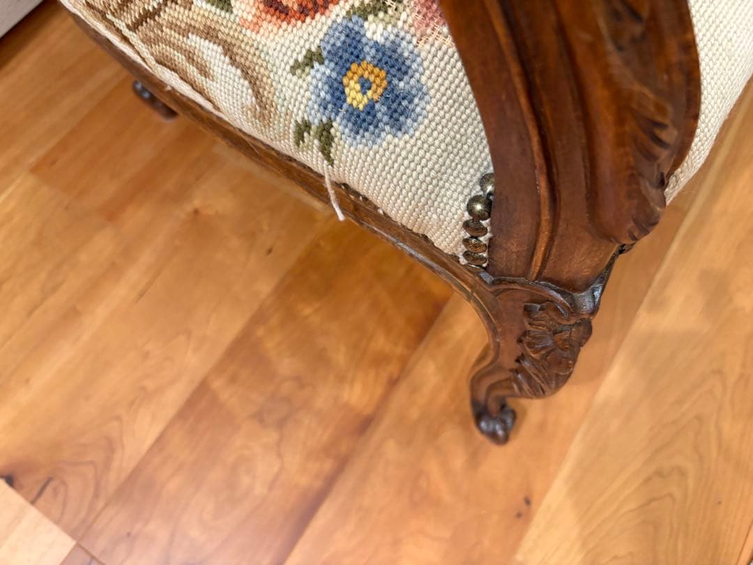 売れるまでちょこちょこお値引！　プチポワン　アンティーク　ソファ　セティ