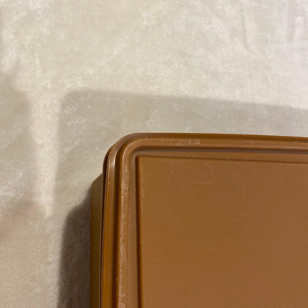 タッパーウェア　スーパーケース ブラウン収納ボックス 蓋付き 2個セット