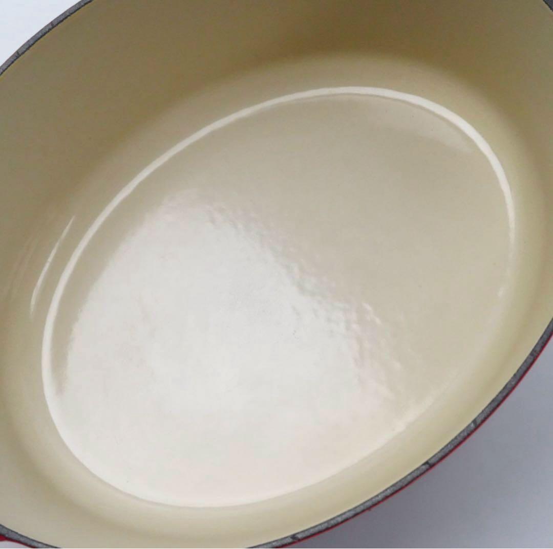 【美品】LE CREUSET　ココット オーバル チェリーレッド　25cm