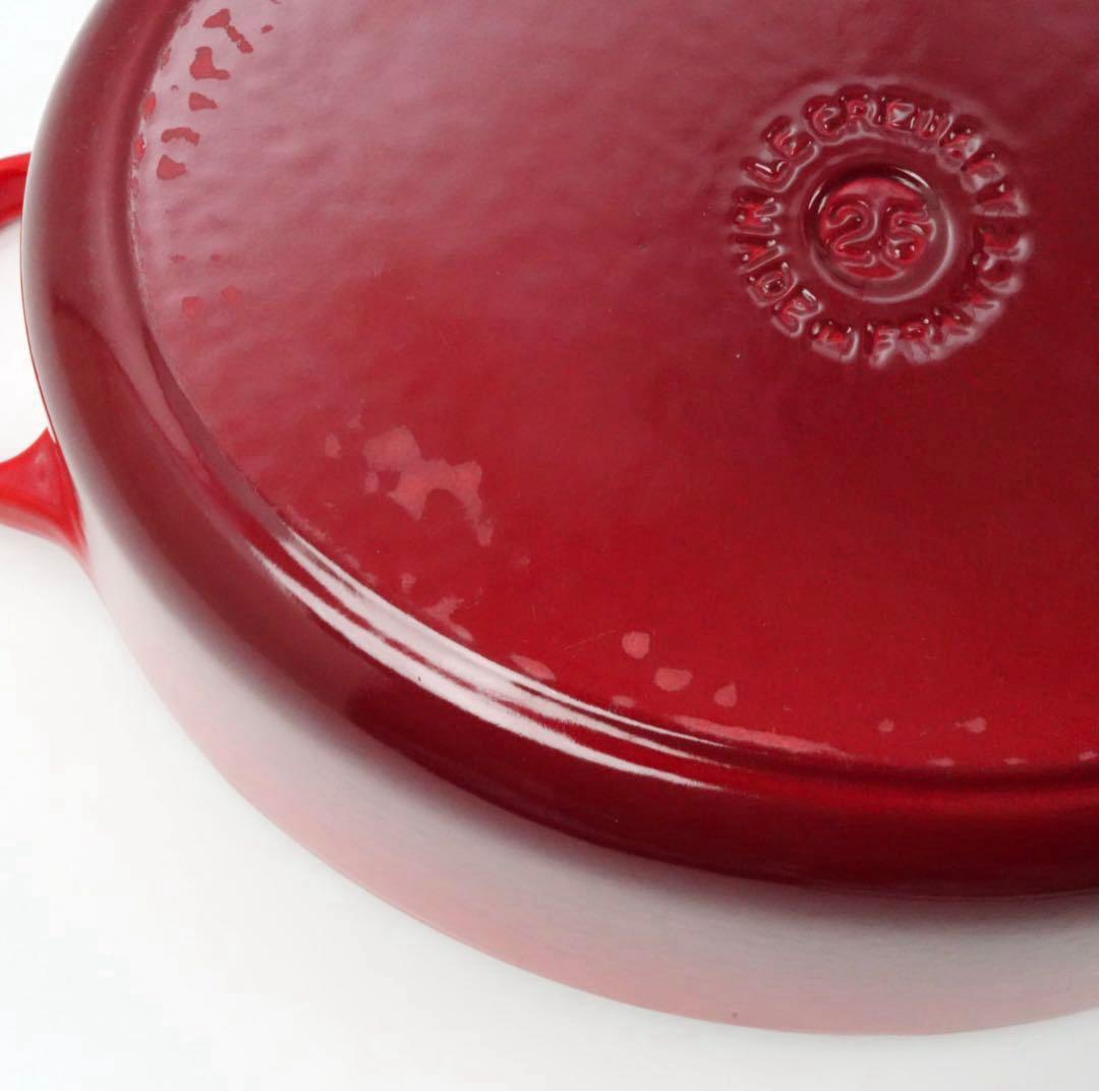 【美品】LE CREUSET　ココット オーバル チェリーレッド　25cm