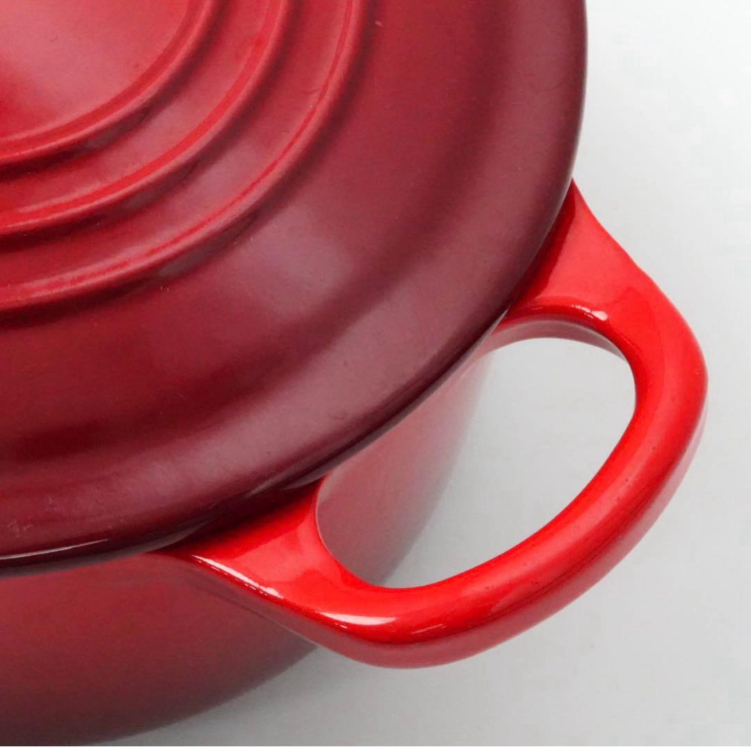 【美品】LE CREUSET　ココット オーバル チェリーレッド　25cm