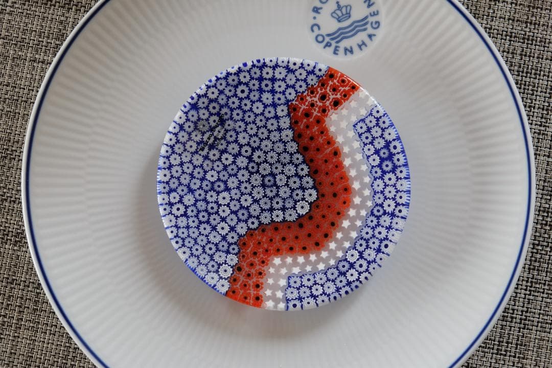 ベネチアンガラス ミルフィオリ プレート/検索/エルコーレモレッティ/江波冨士子