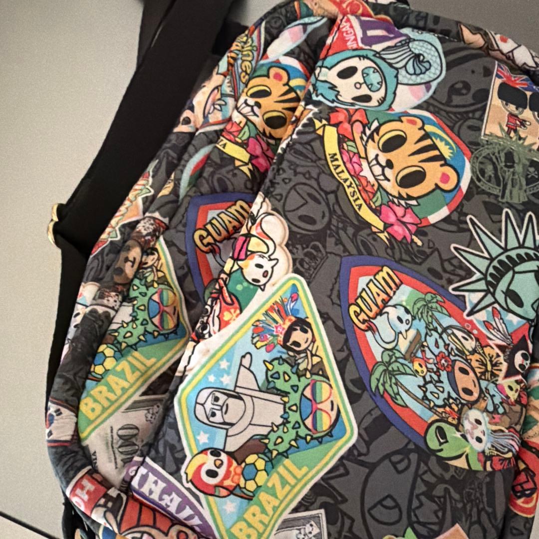 【希少】レスポートサック tokidoki ショルダーバッグ 世界旅行柄