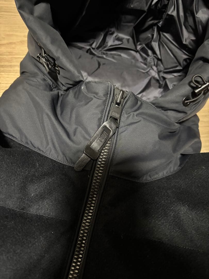 定価99000円　DUNO PALM ウールナイロン フーデッドダウンジャケット