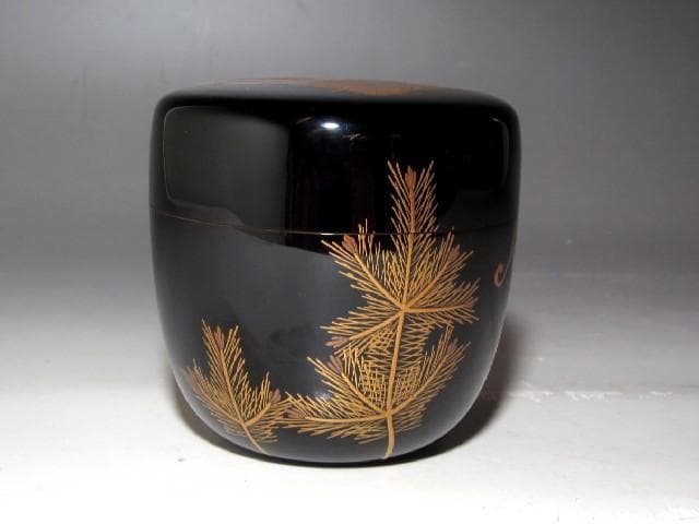 千家十職 中村宗哲 御所車蒔絵大棗 裏千家鵬雲斎花押の逸品☆ｚ775