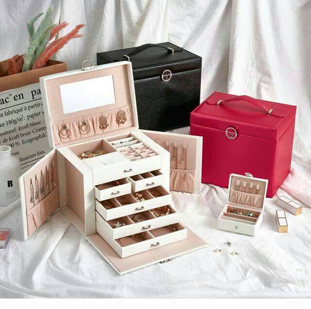 ジュエリーボックス 鍵付き 大容量 可愛い アクセサリーケース セット