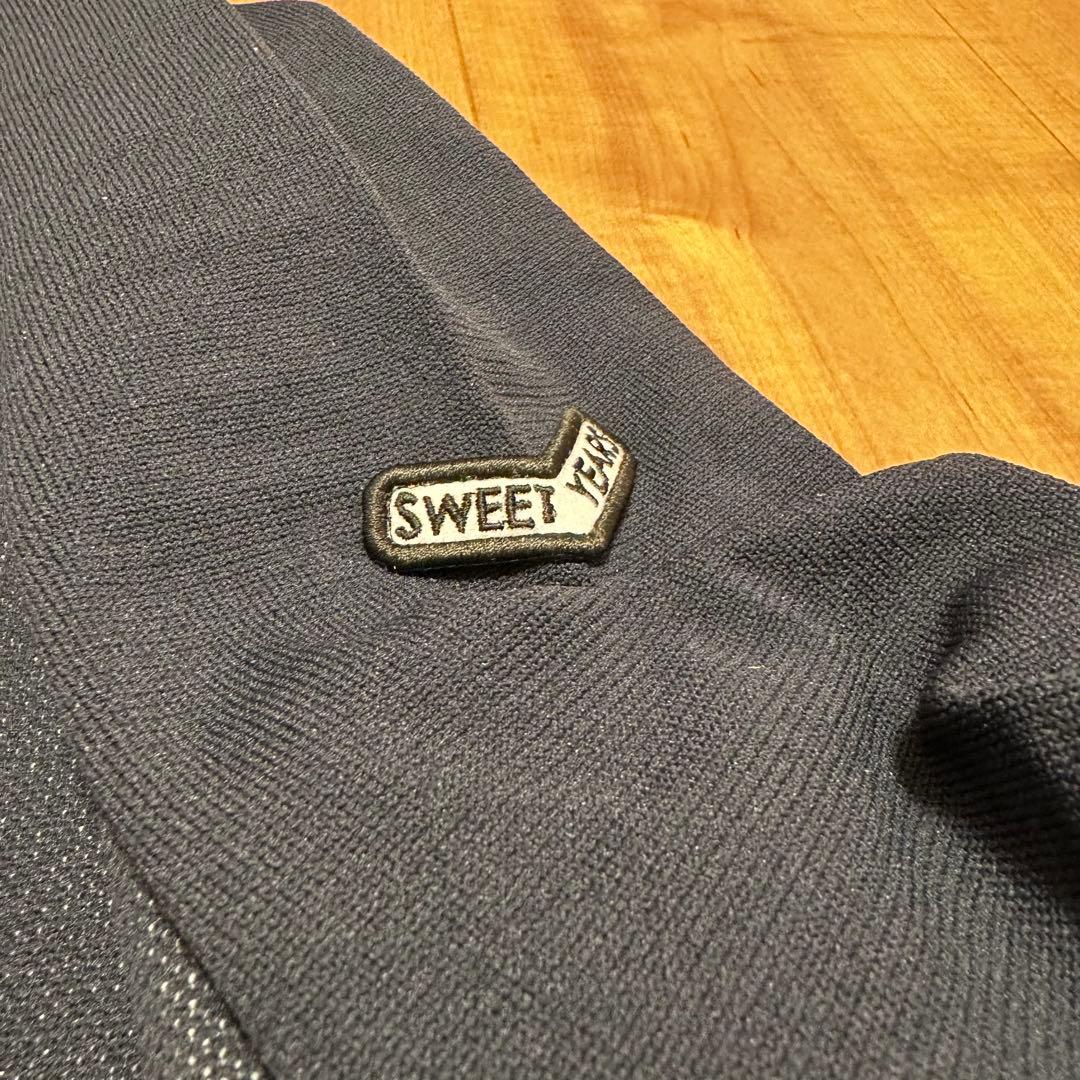 ロゴ　クルーネック　セーター　ニット　メンズ　XL ネイビー　新品タグ付き　秋冬