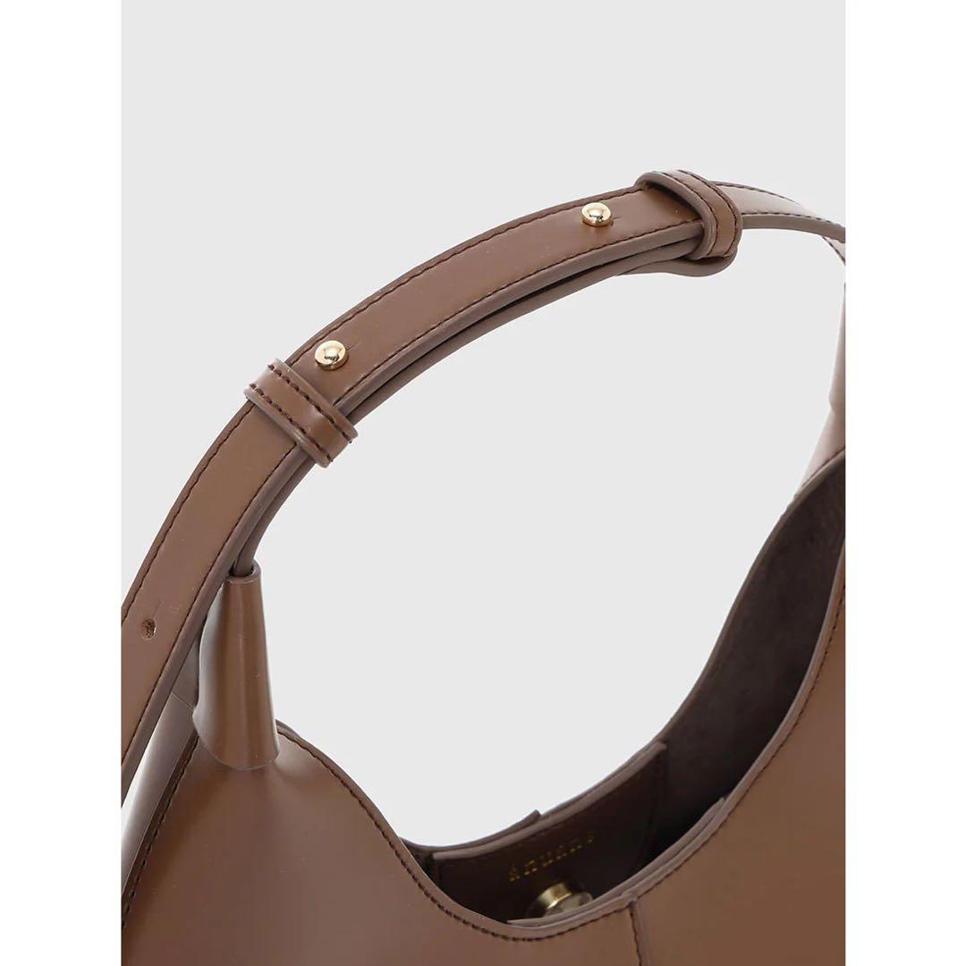 完売品 *anuans アニュアンス ワンハンドルラウンドバッグ CAMEL