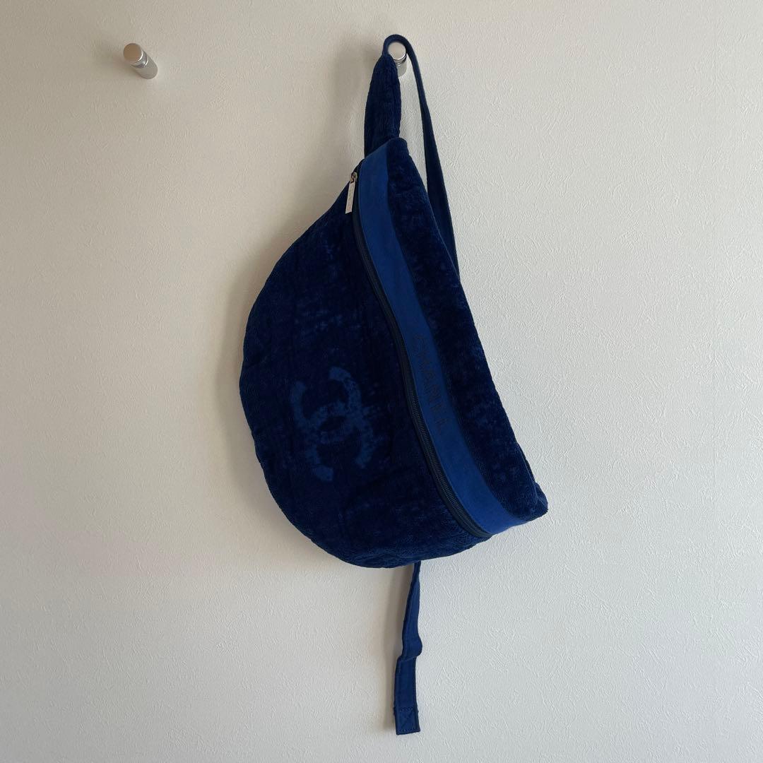 CHANEL コットンテリークロス　ボディバッグ