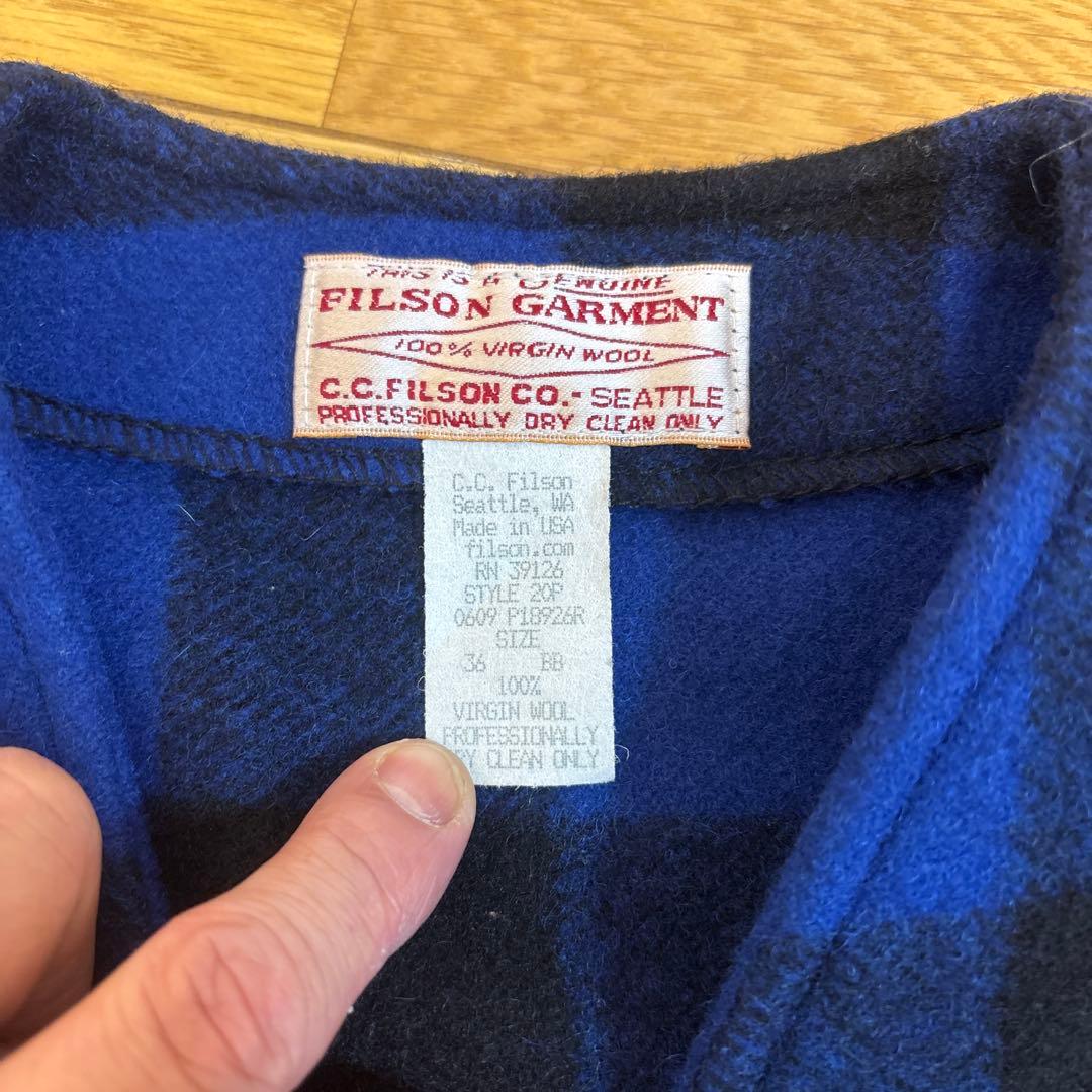 C.C. FILSON ウールチェックベスト