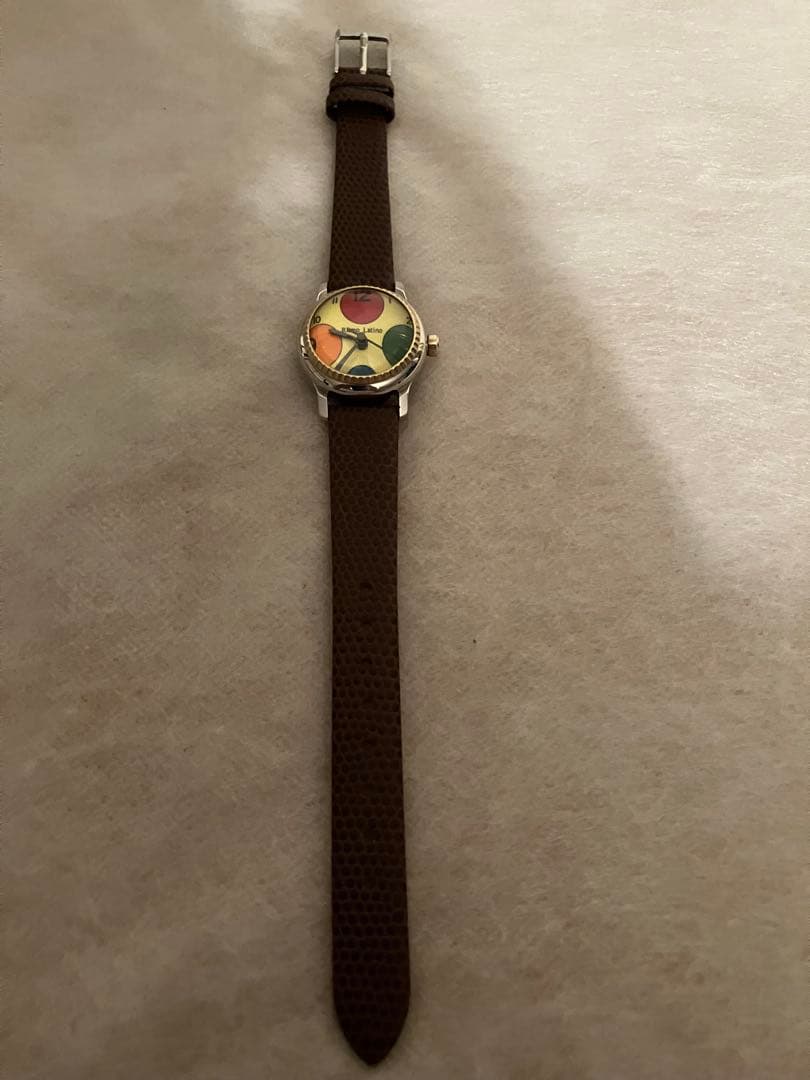 値下げ 稼働★Ritmo Latino グリーン ＱＺ腕時計 電池、革ベルト新品