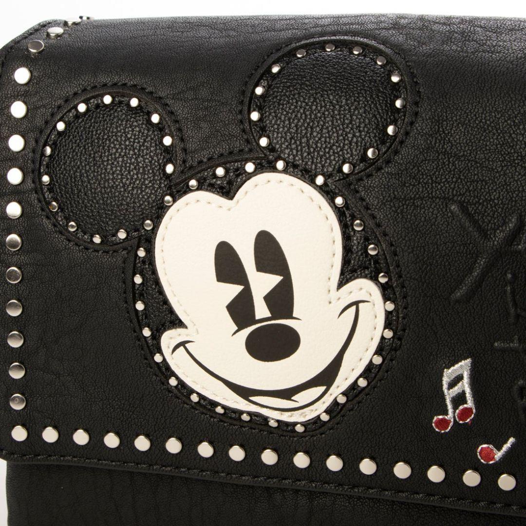 ♦Desigual♦　ミッキーデザイン・レザー調ミドルクロスボディバック　ＢＫ