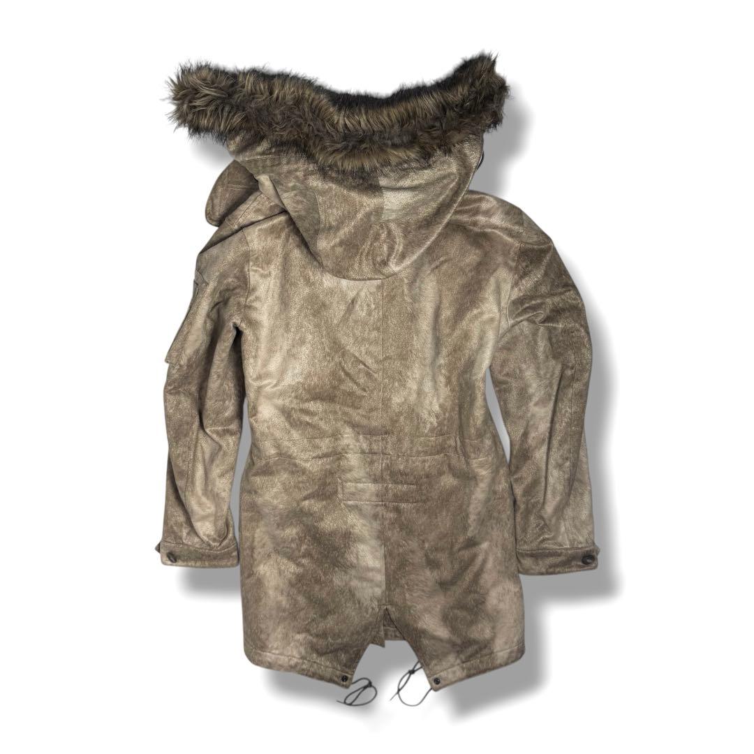 TORNADO MART｜スウェードヘアラインモッズコートy2kシェラックLGB