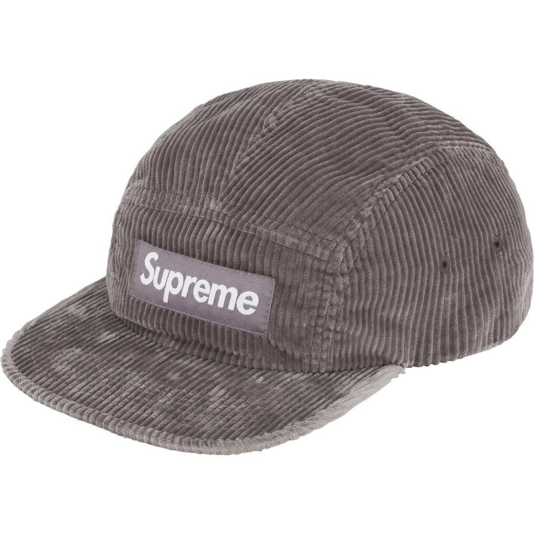帽子 25FW Supreme Corduroy Camp Cap Grey