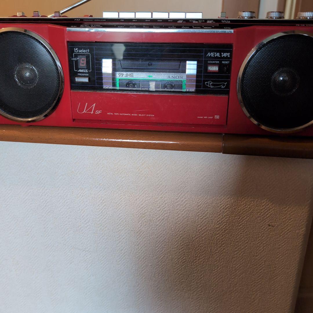 SANYO　MR-U4SF 赤 ラジカセ メタルテープ対応