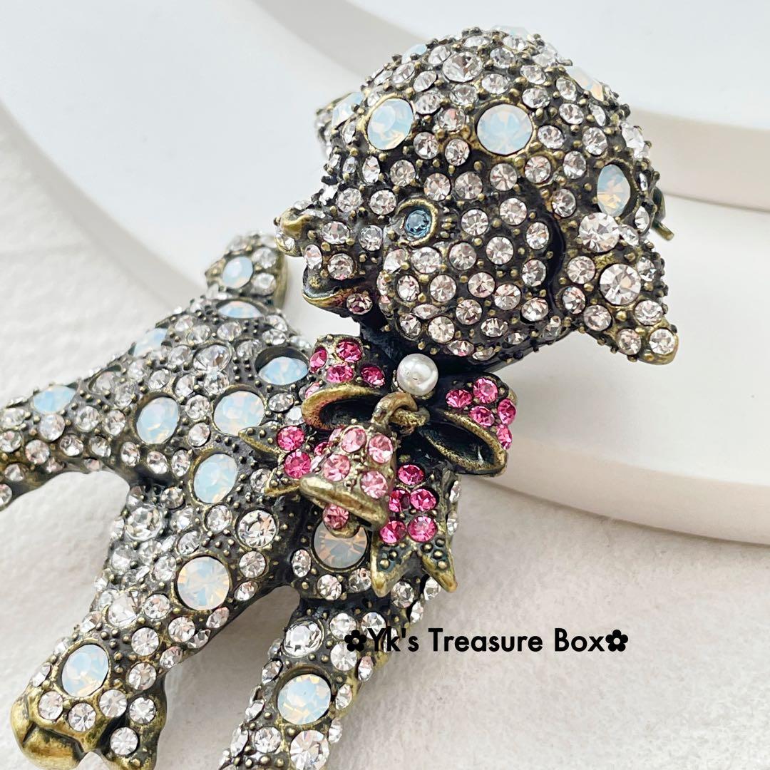 Z172/HEIDI DAUS/古金色/オパール パヴェ 羊 ひつじブローチ