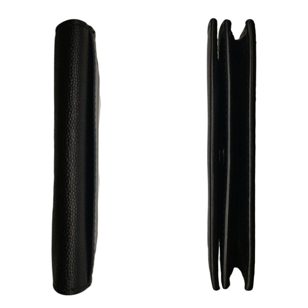 サンローラン　名刺入れ　ビジネスカードホルダー　ロゴ　レザー　ブラック