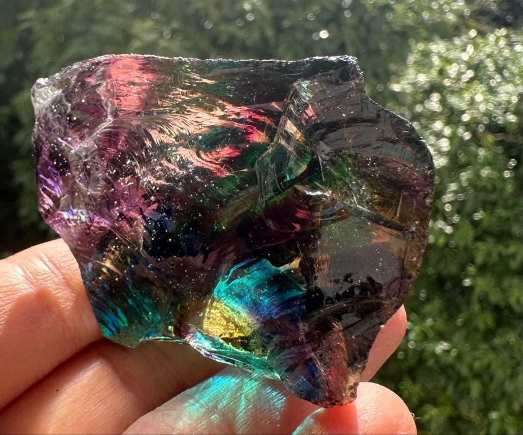 1点物レインボーアンダラクリスタル西ジャワ島マルチカラー高次元ヒーリング瞑想覚醒