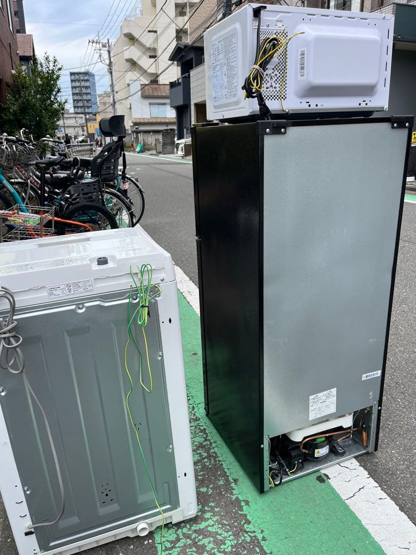 【神奈川、東京都近郊配達設置無料】1人暮らし楽ちんスタート家電3点セット♪