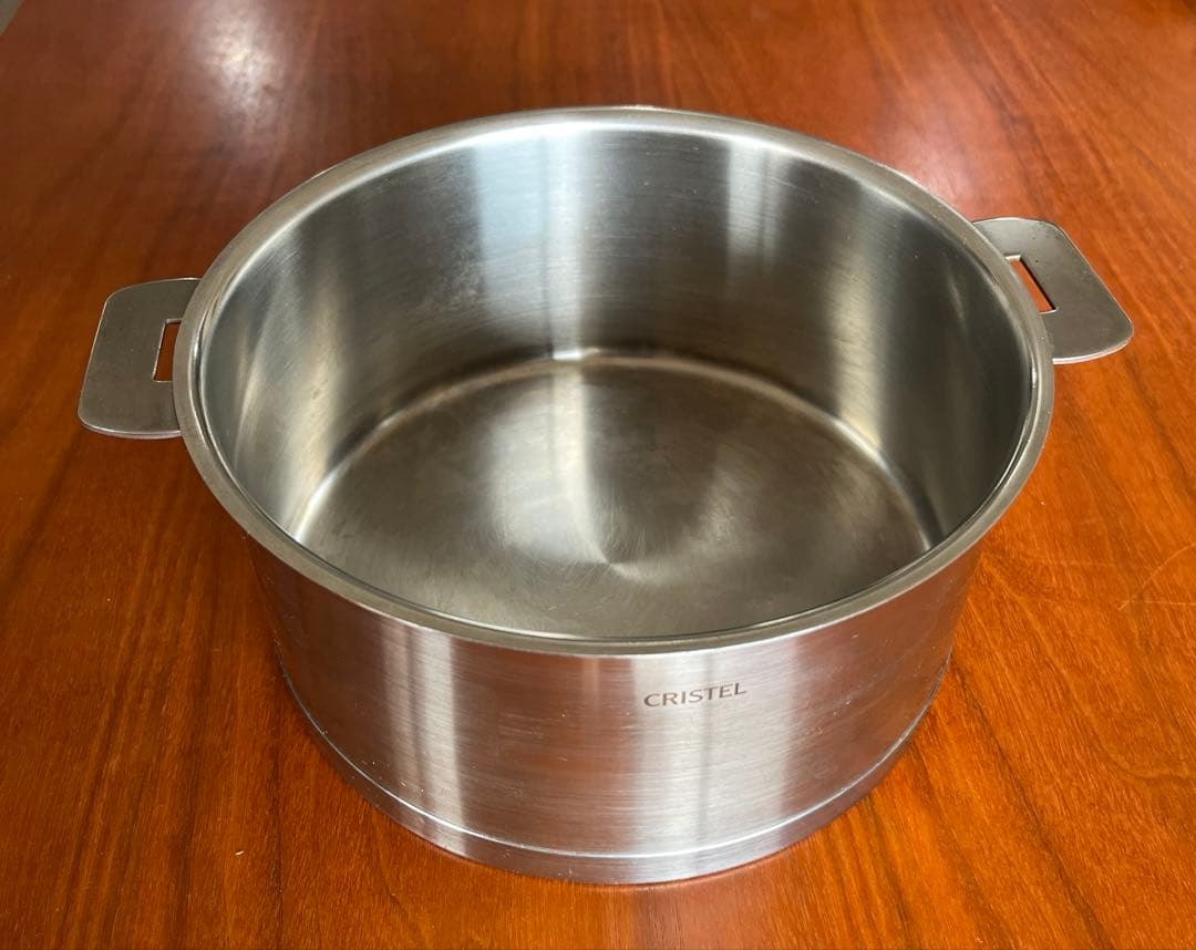 CRISTEL クリステル Ｌシリーズ鍋＆フラットガラス蓋　20センチ　中古