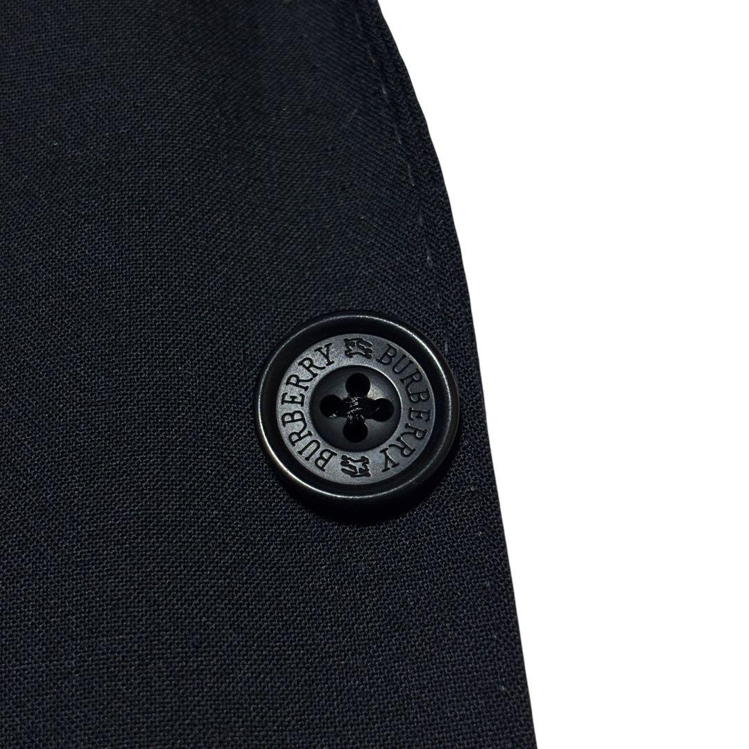 極美品 バーバリー 希少 Lサイズ セットアップ スーツ 黒 2B ノバチェック