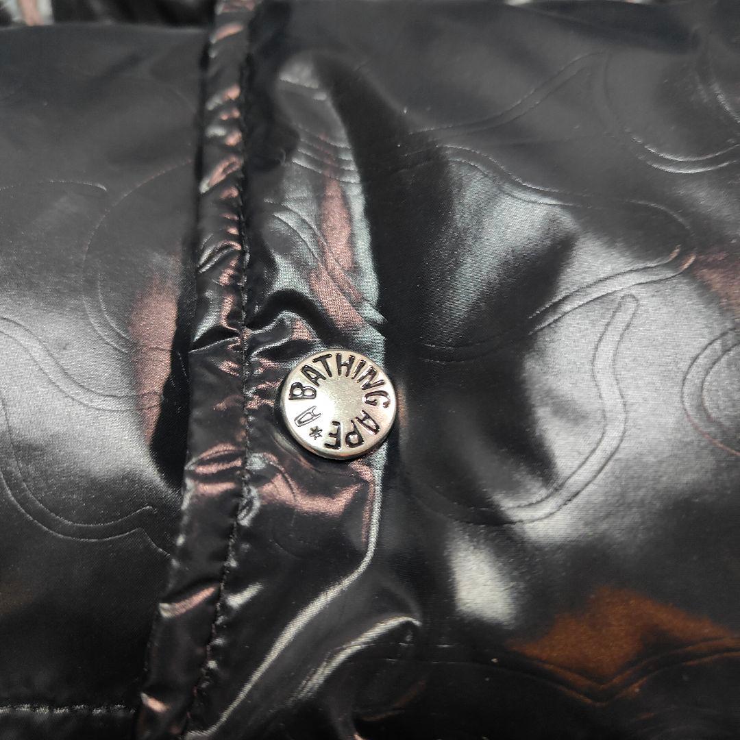 極美品✨カモフラ✨アベイシングエイプ 金属ロゴ 2WAY ダウンベスト ブラック