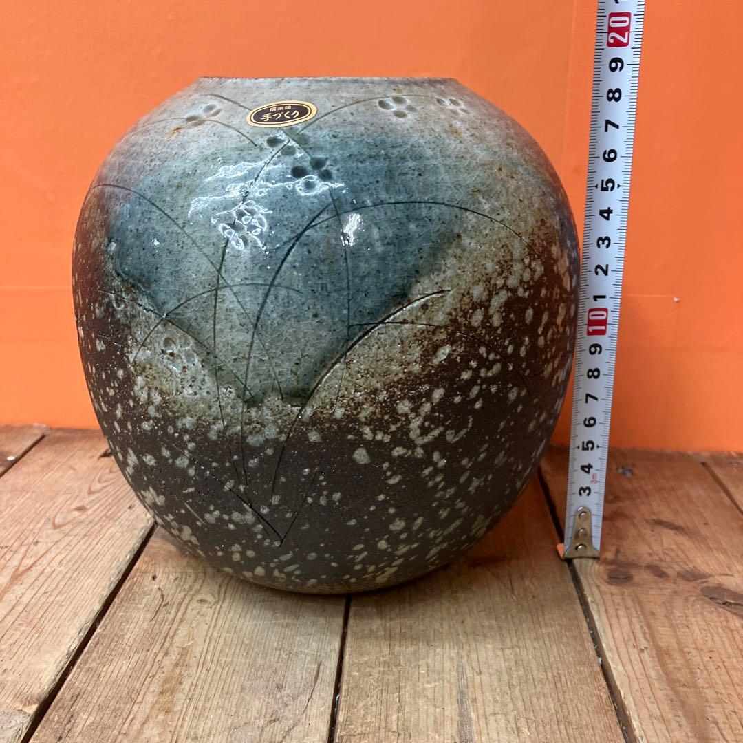 C-壁 信楽焼 しがらき焼 陶器 花瓶 花生 花器 フラワーベース 伝統工芸 日