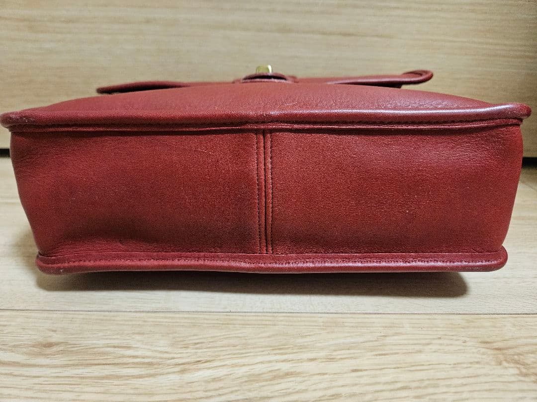 オールドコーチ レザー 赤 ショルダーバッグ willis 9927