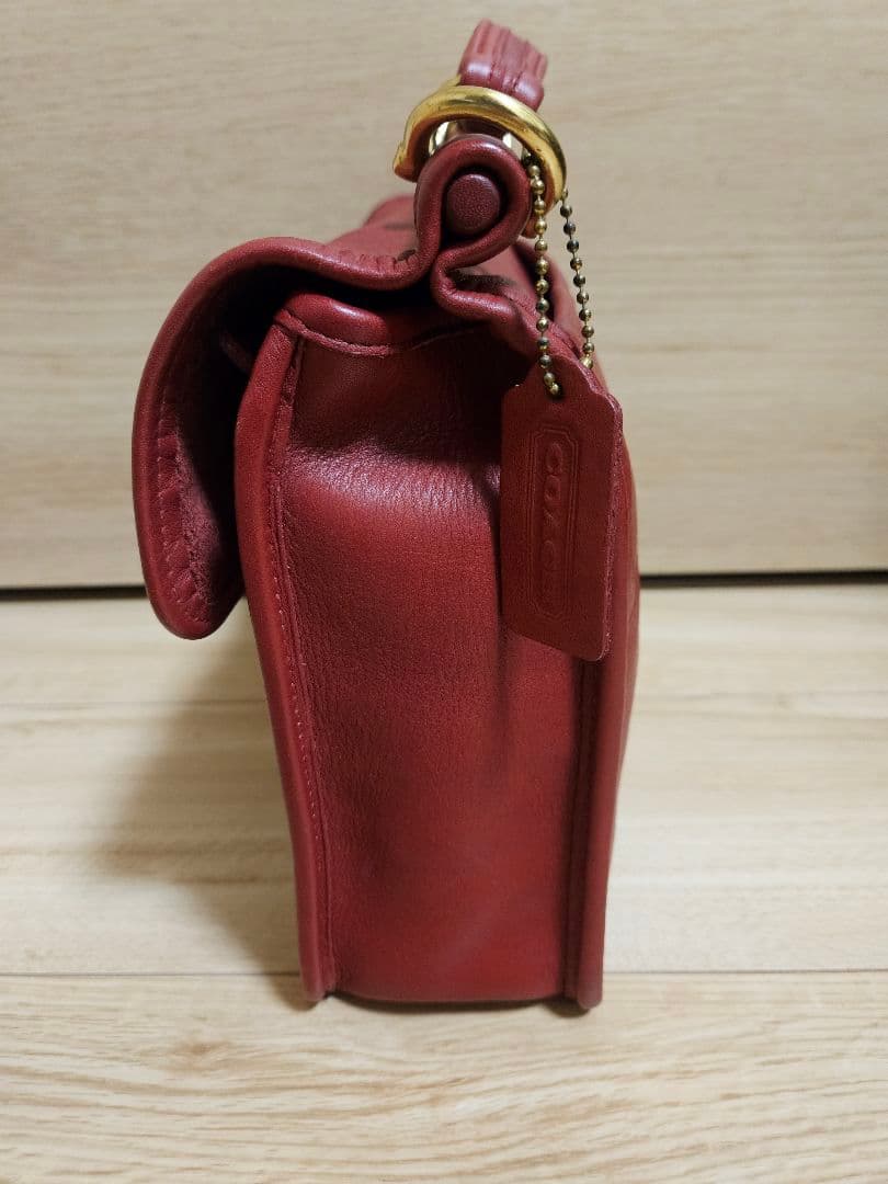 オールドコーチ レザー 赤 ショルダーバッグ willis 9927