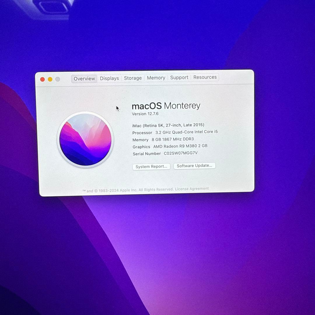 iMac 27インチ Late 2015 - core i5, 16GB